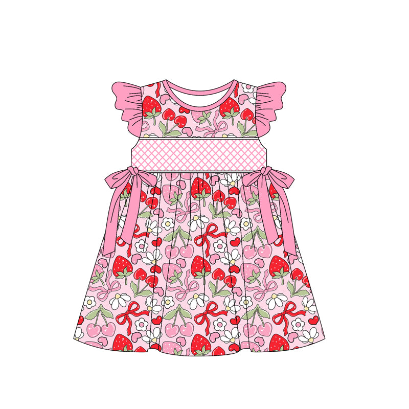 Strawberry flower design summer dress preorder