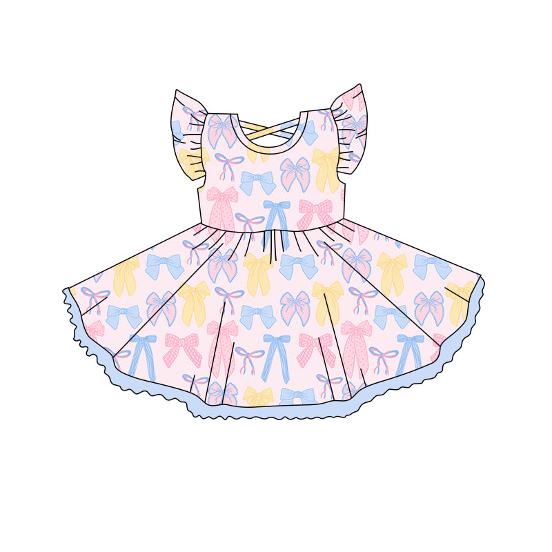 Toddle girls colorful bow summer dress preorder