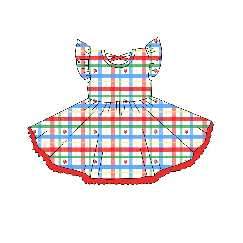 Toddle girls back to school apple dress preorder