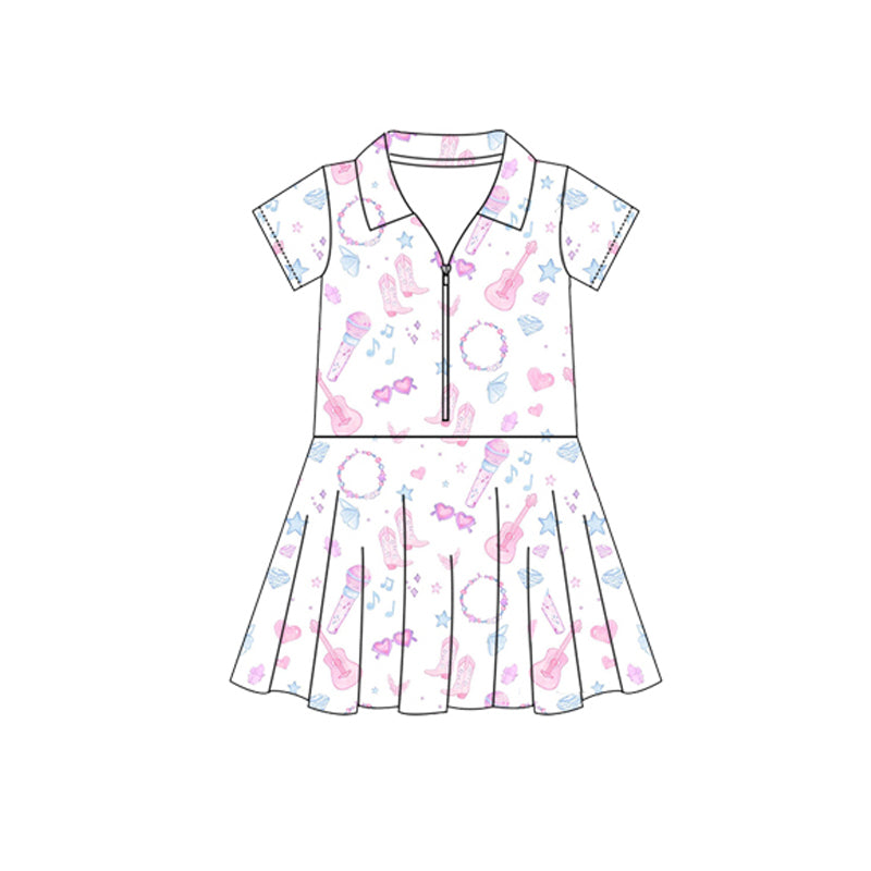 Baby girls music singer active wear athletic summer yoga dress preorder