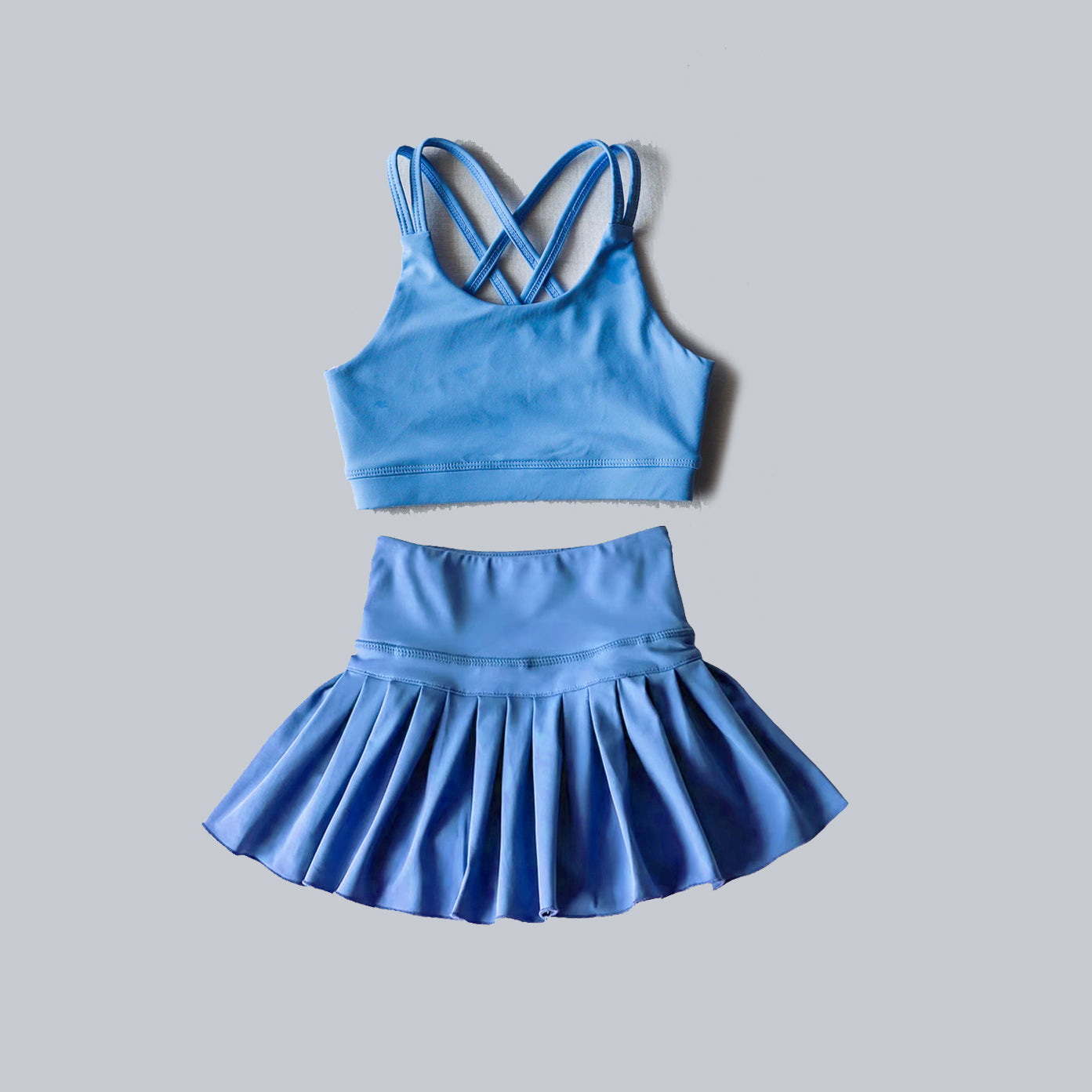 Baby girls navy active wear athletic summer yoga skirt outfit preorder