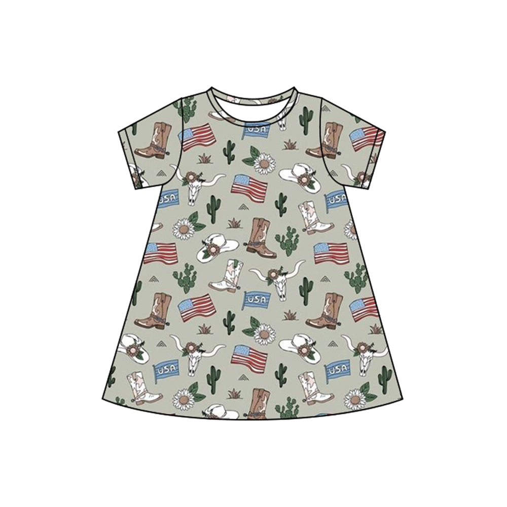 Toddle girls July 4th design dress preorder