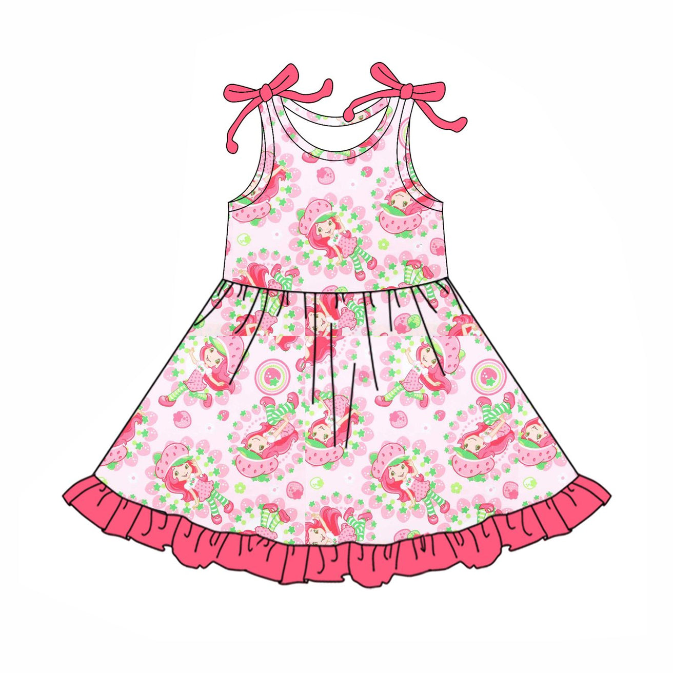 Toddle girls strawberry design dress preorder