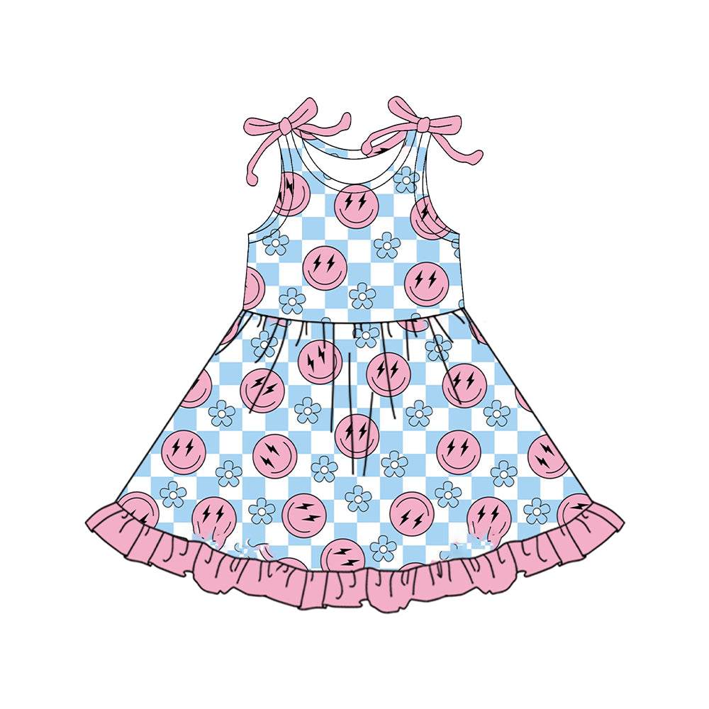 Toddle girls smile face design dress preorder