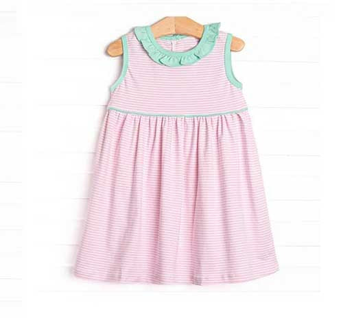 Toddle girls pink stripes dress preorder