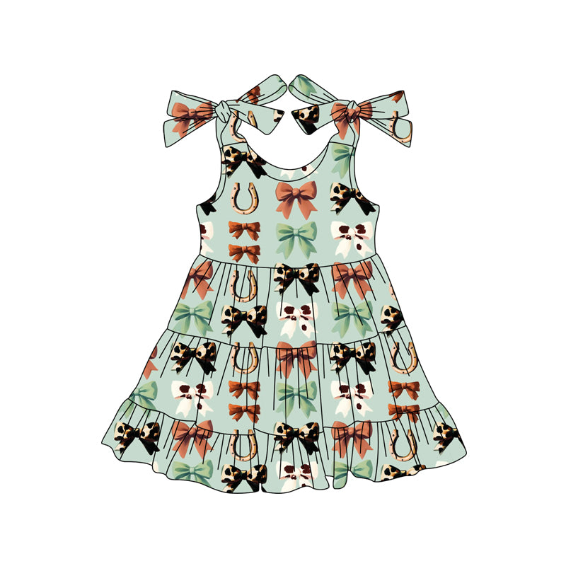 Toddle girls western bow summer dress preorder
