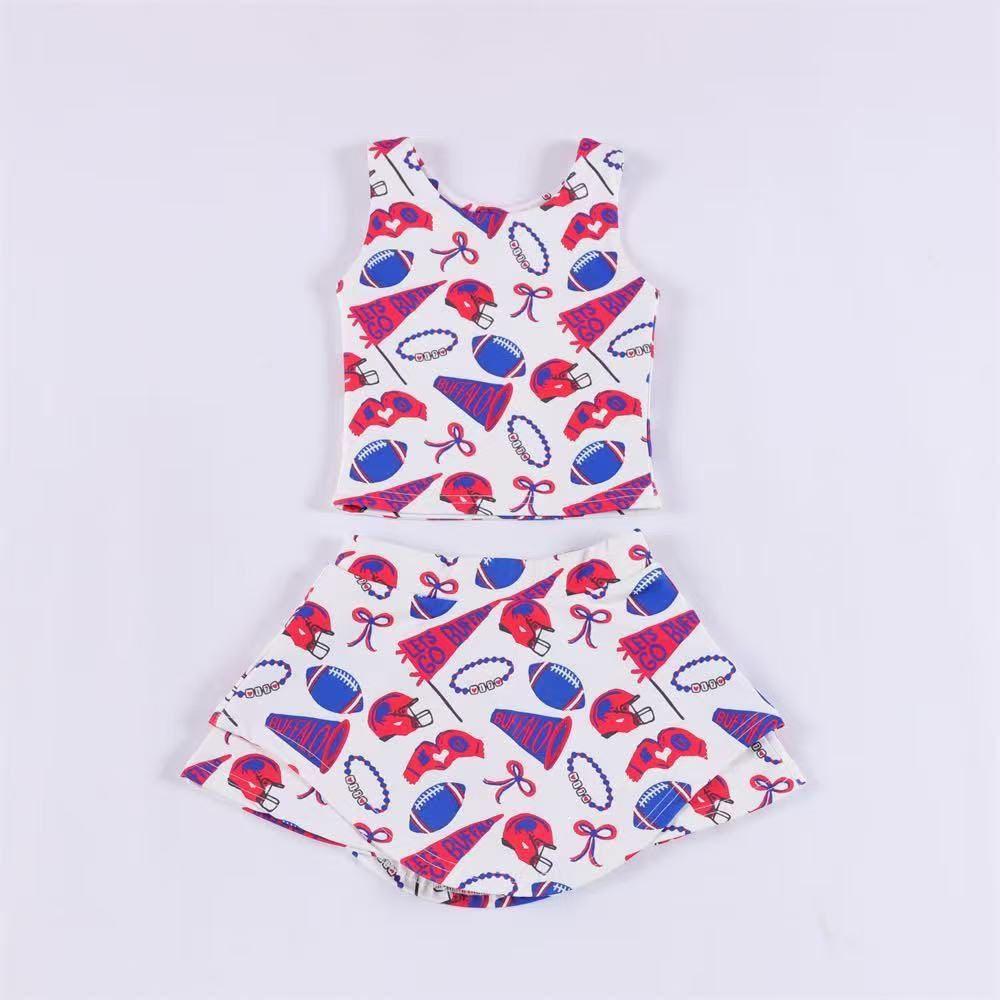 Baby girls football cheer active wear athletic summer yoga outfit preorder