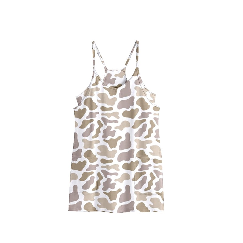 Adult women light grey camouflage straps dress preorder