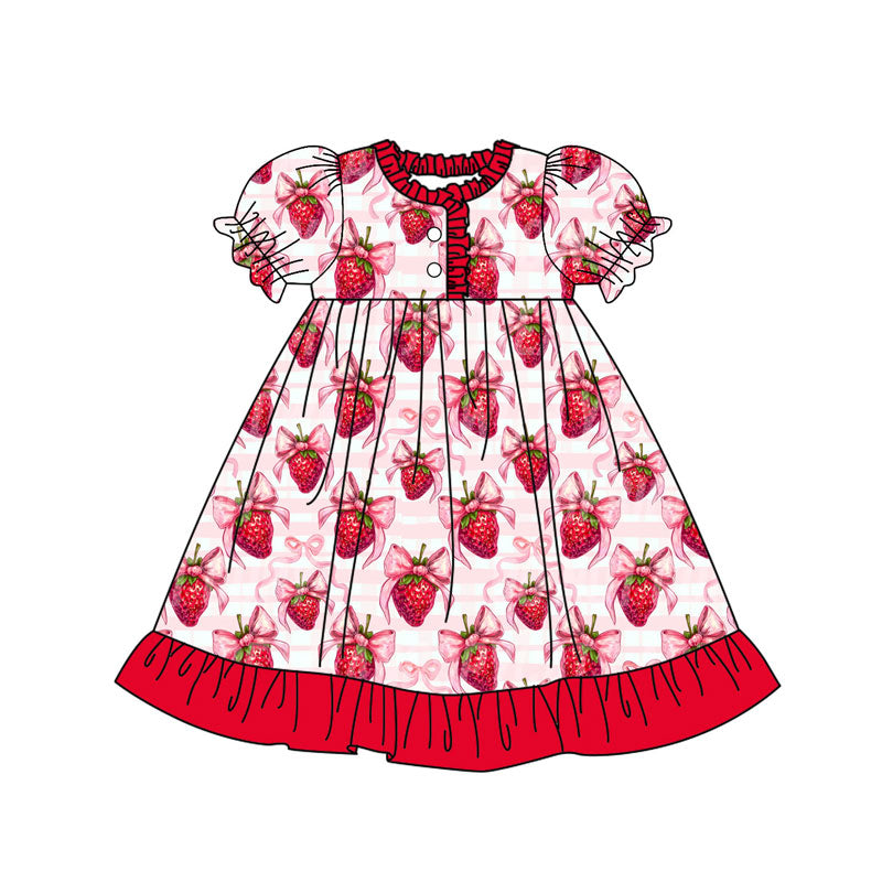 Valentines heart strawberry girls holiday dress preorder