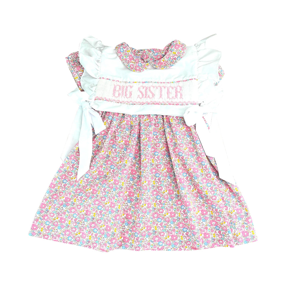 Big sister girls short sleeve floral dress preorder