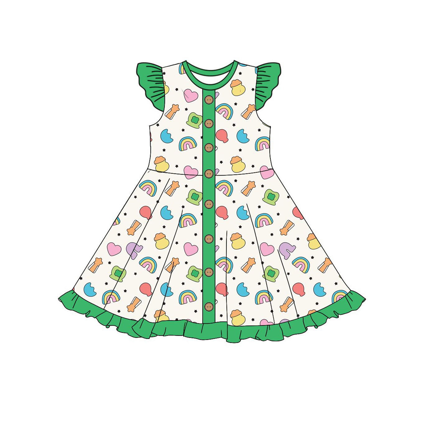 Saint Patrick's Day print girls holiday dress preorder