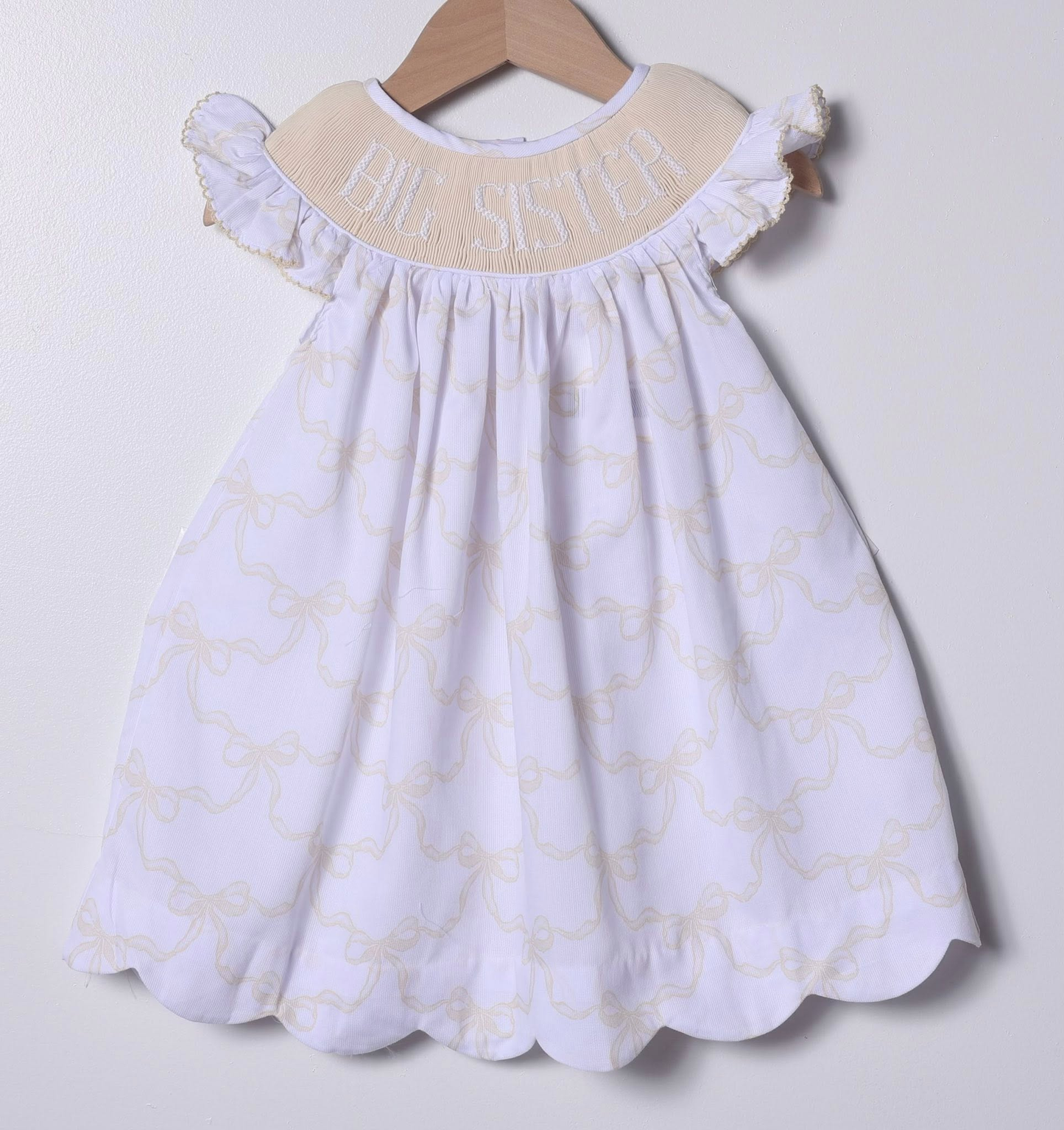 Girls big sister design short sleeve dress preorder