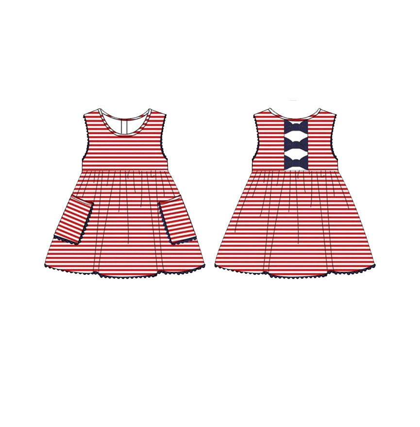 July 4th stripes design girls holiday dress preorder