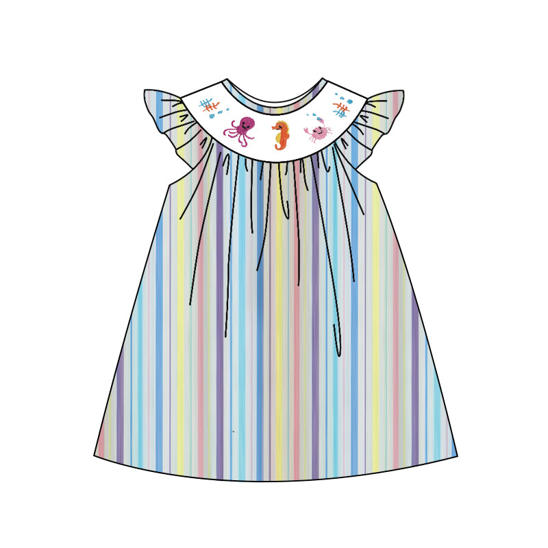 Toddle baby girls octopus design dress preorder