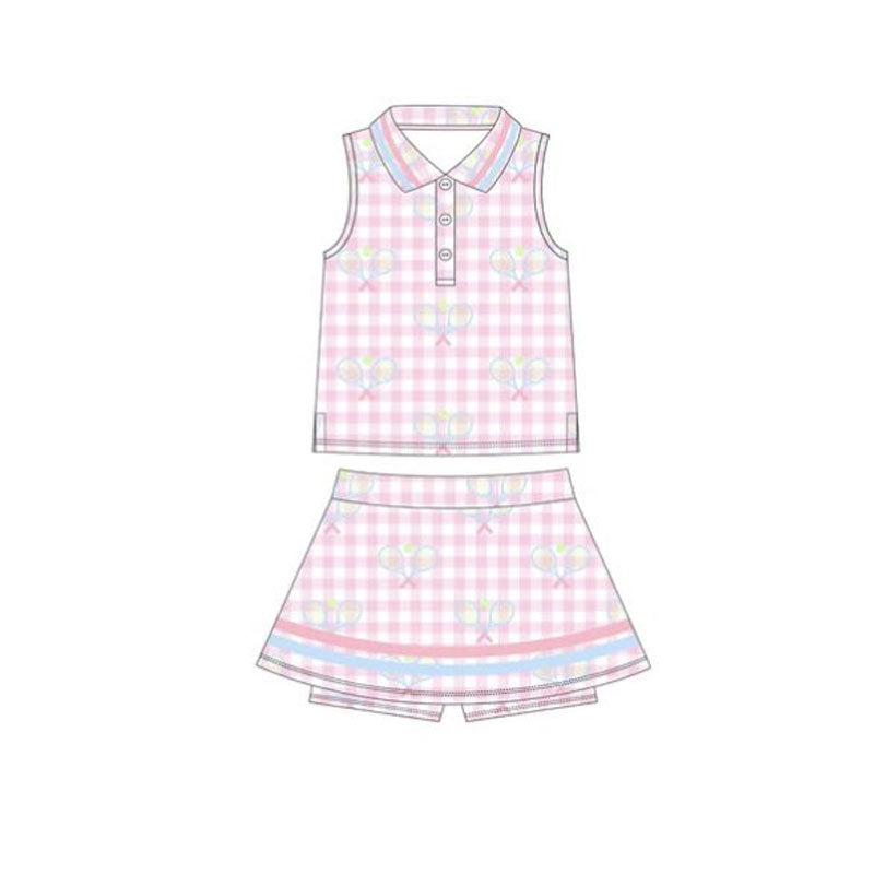 Tennis yoga top matching shorts girls outfit preorder