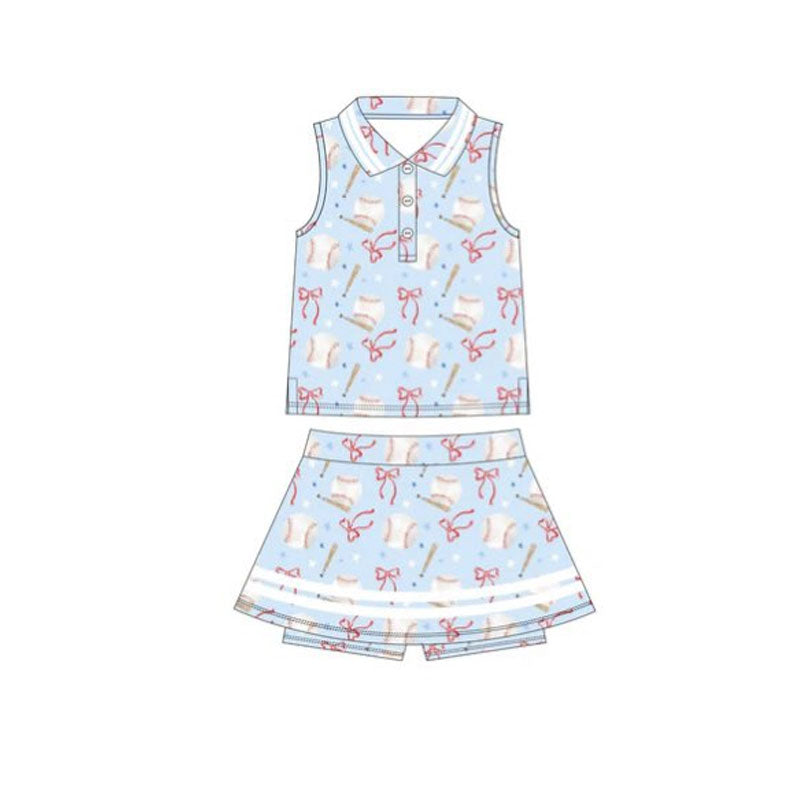 Baseball yoga top matching shorts girls outfit preorder