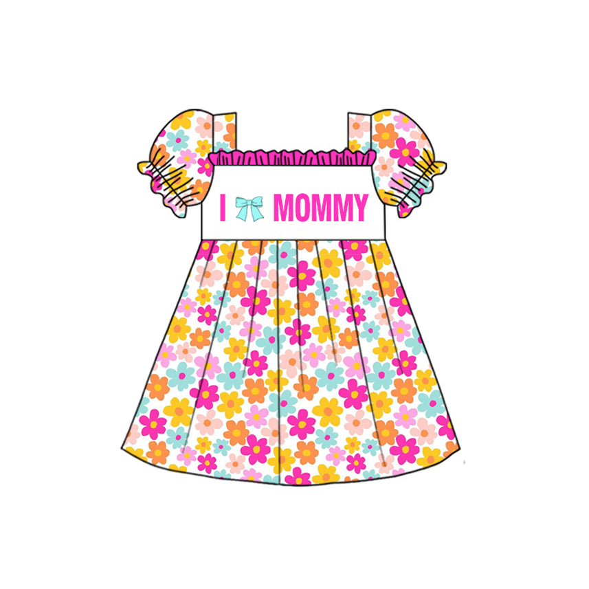 I love mommy floral design dress preorder