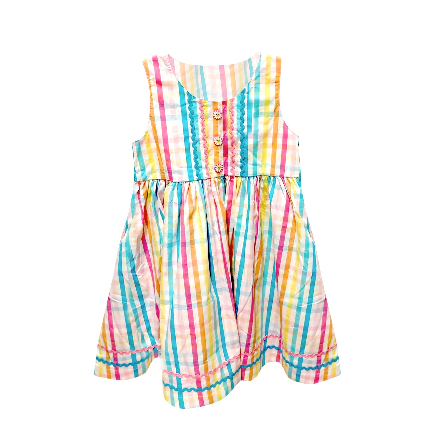 Colorful stripes kids girls dress preorder
