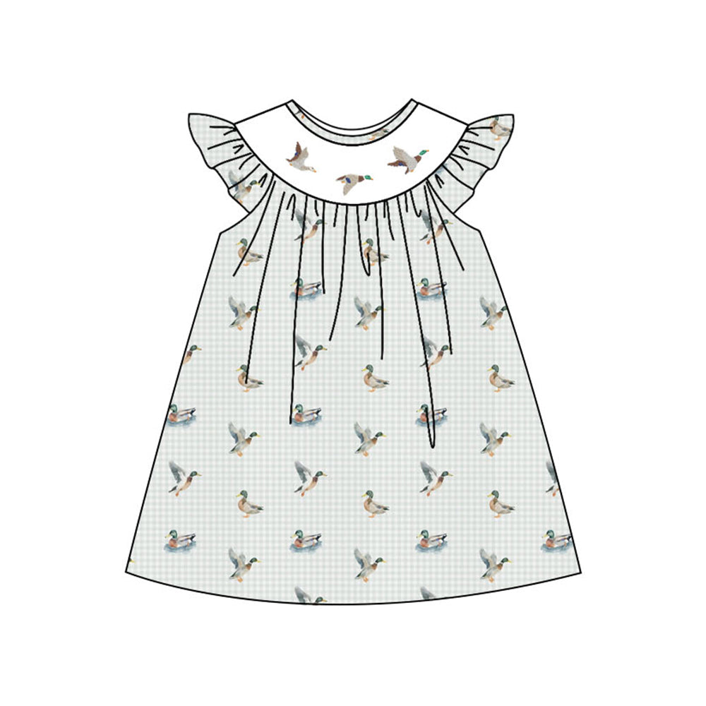 Mallard duck design kids girls dress preorder
