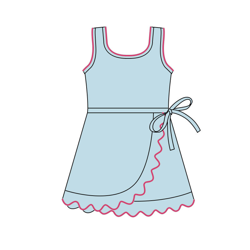 Light blue color baby girls yoga dress preorder