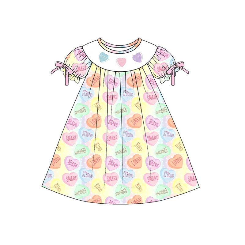 Valentines heart design baby girls summer dress preorder