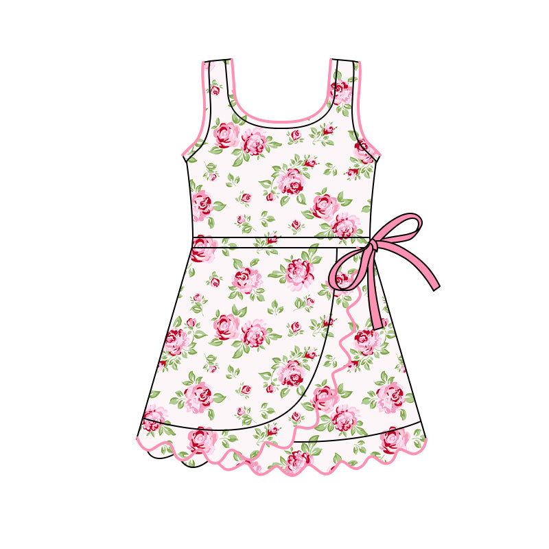 Pink florals baby girls yoga dress preorder