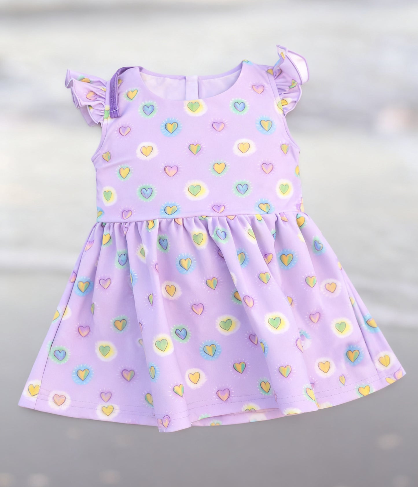 Valentines heart girls short sleeve dress preorder