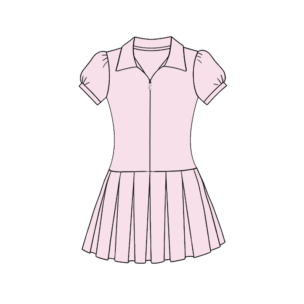 Pink color baby girls summer yoga polo dress preorder