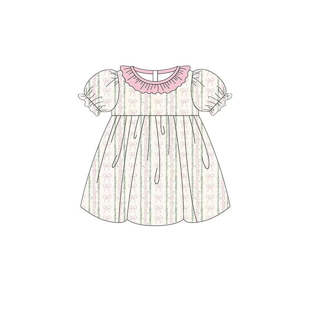 Pink bow girls summer dress preorder