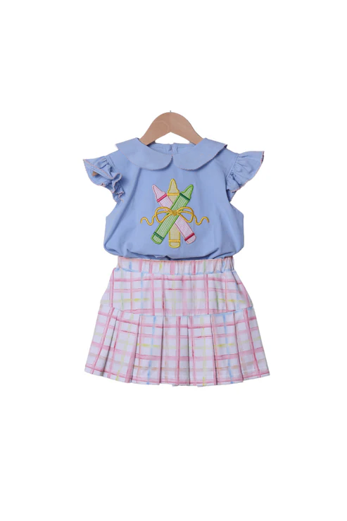 Back to school pencil design girls summer dress preorder