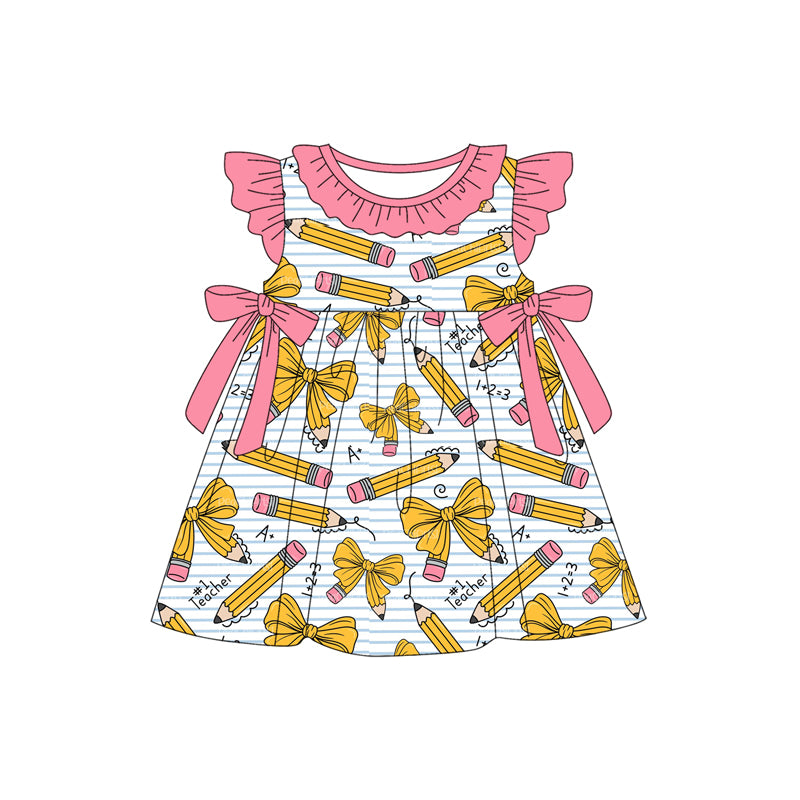 Back to school design baby girls dress preorder
