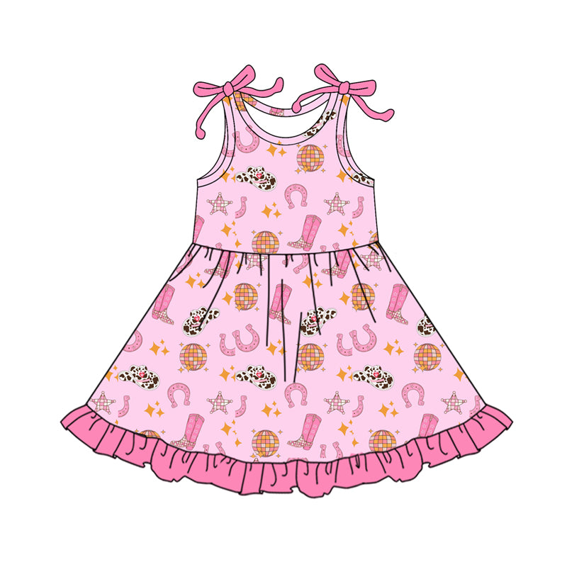 Western cowgirl design girls summer dress preorder