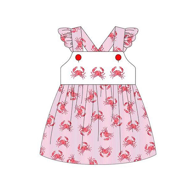 Crab design girls summer dress preorder
