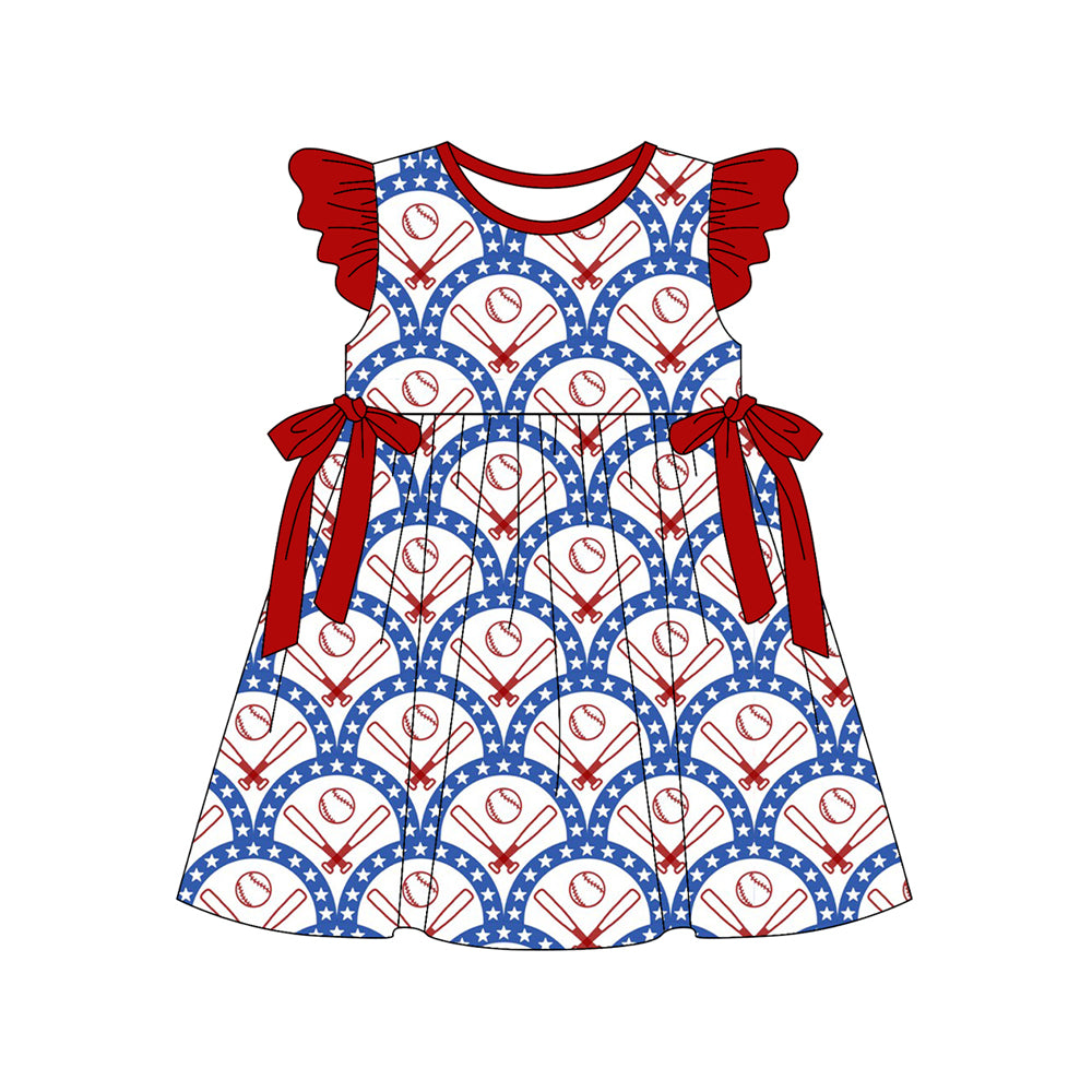 Baseball design girls summer dress preorder