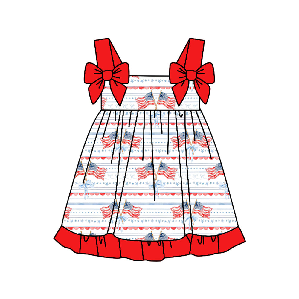 American flag design toddle girls dress preorder