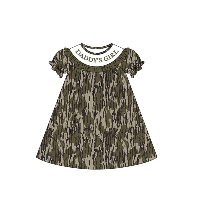 Daddys girl camo design toddle girls dress preorder