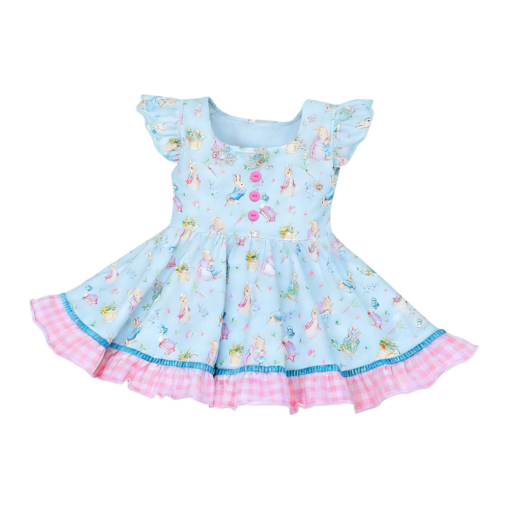 Easter bunny girls summer floral dress preorder