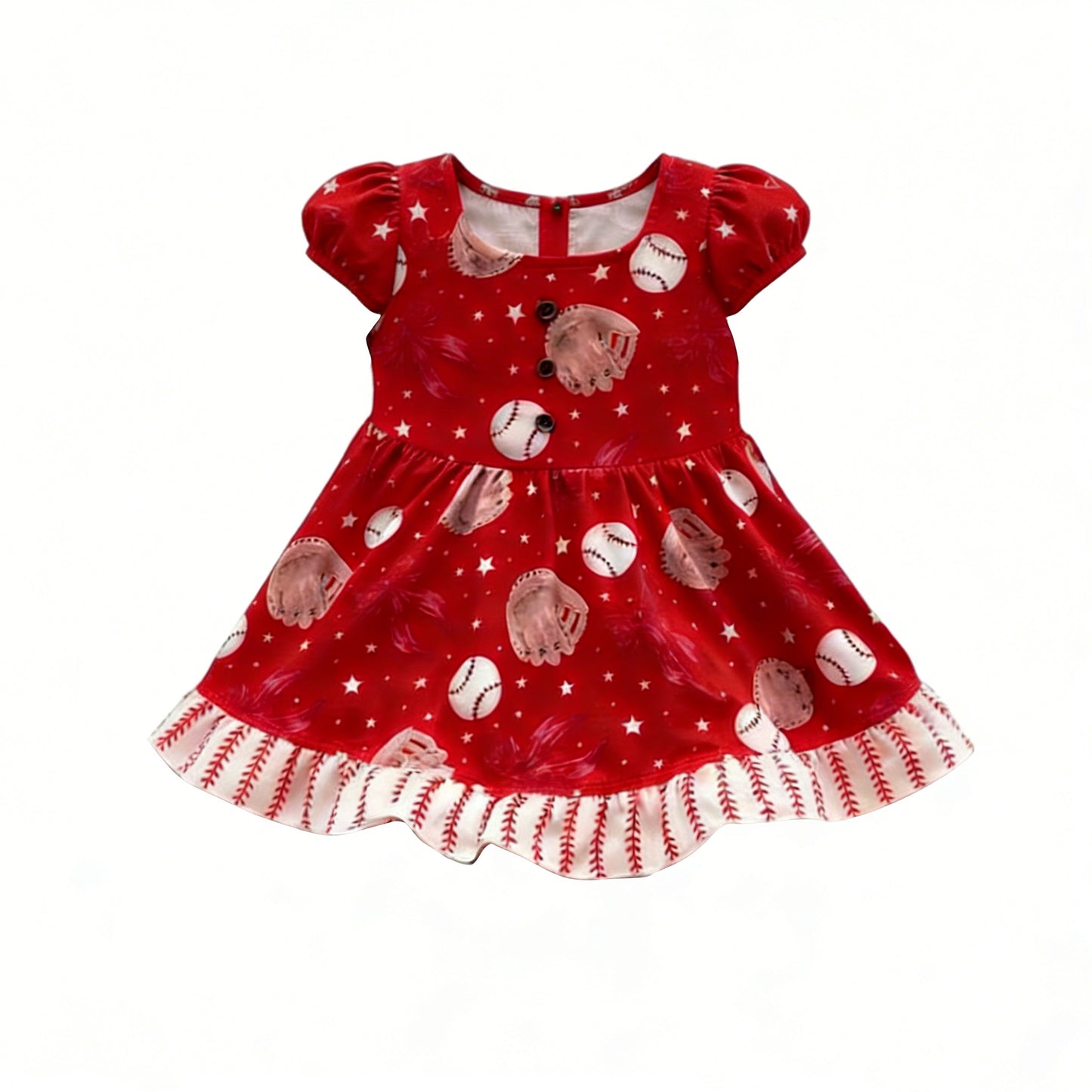 Baseball design girls summer dress preorder