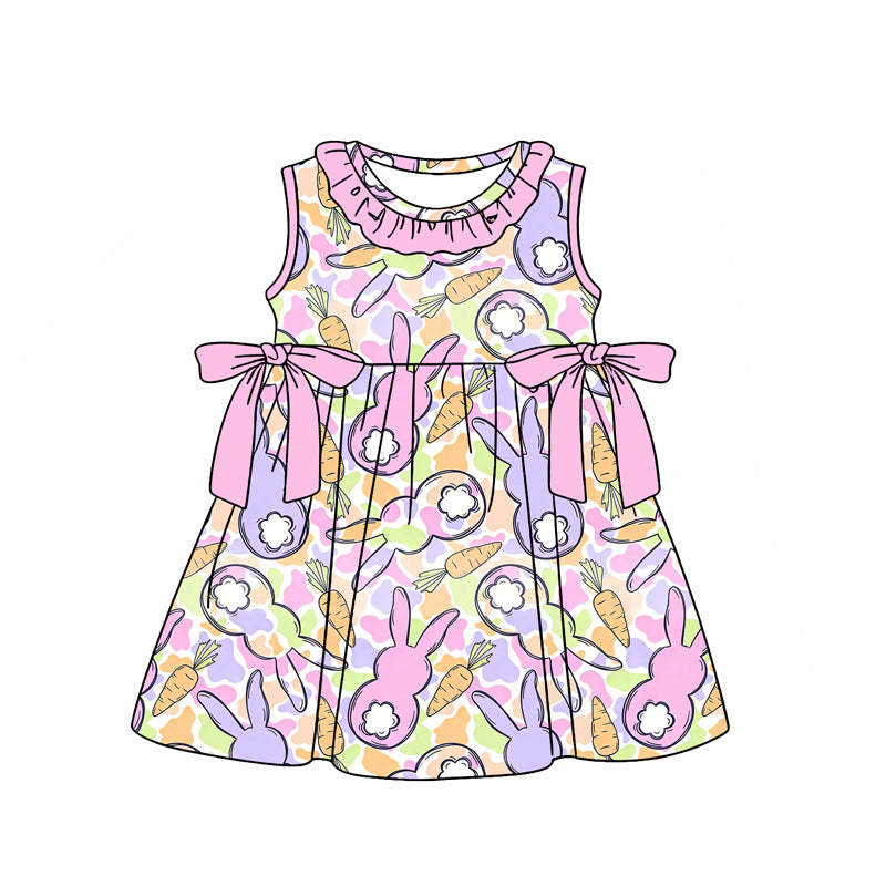 Easter bunny print girls summer dress preorder