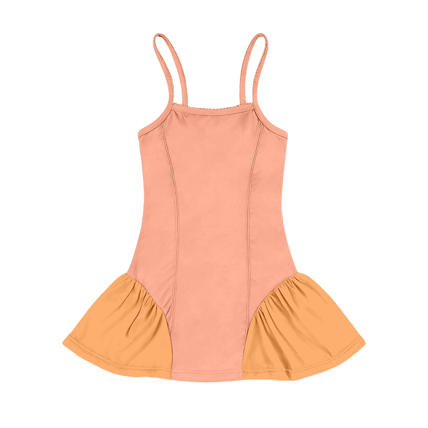 Orange color girls summer yoga dress preorder