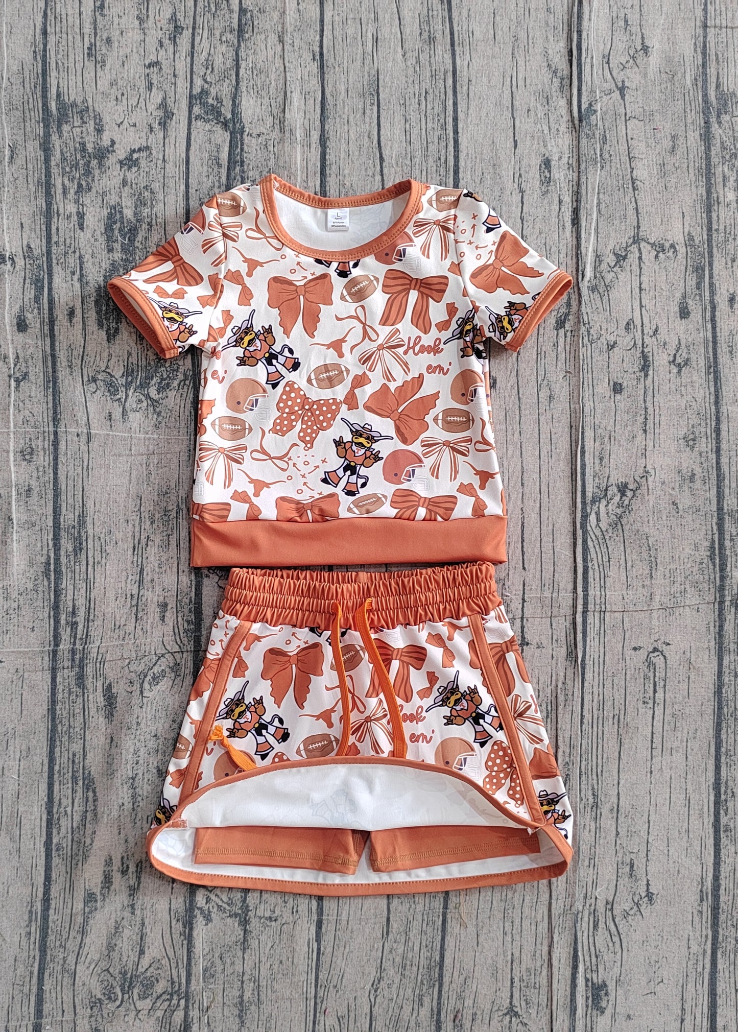Football Tennessee team design baby girl summer yoga outfit preorder