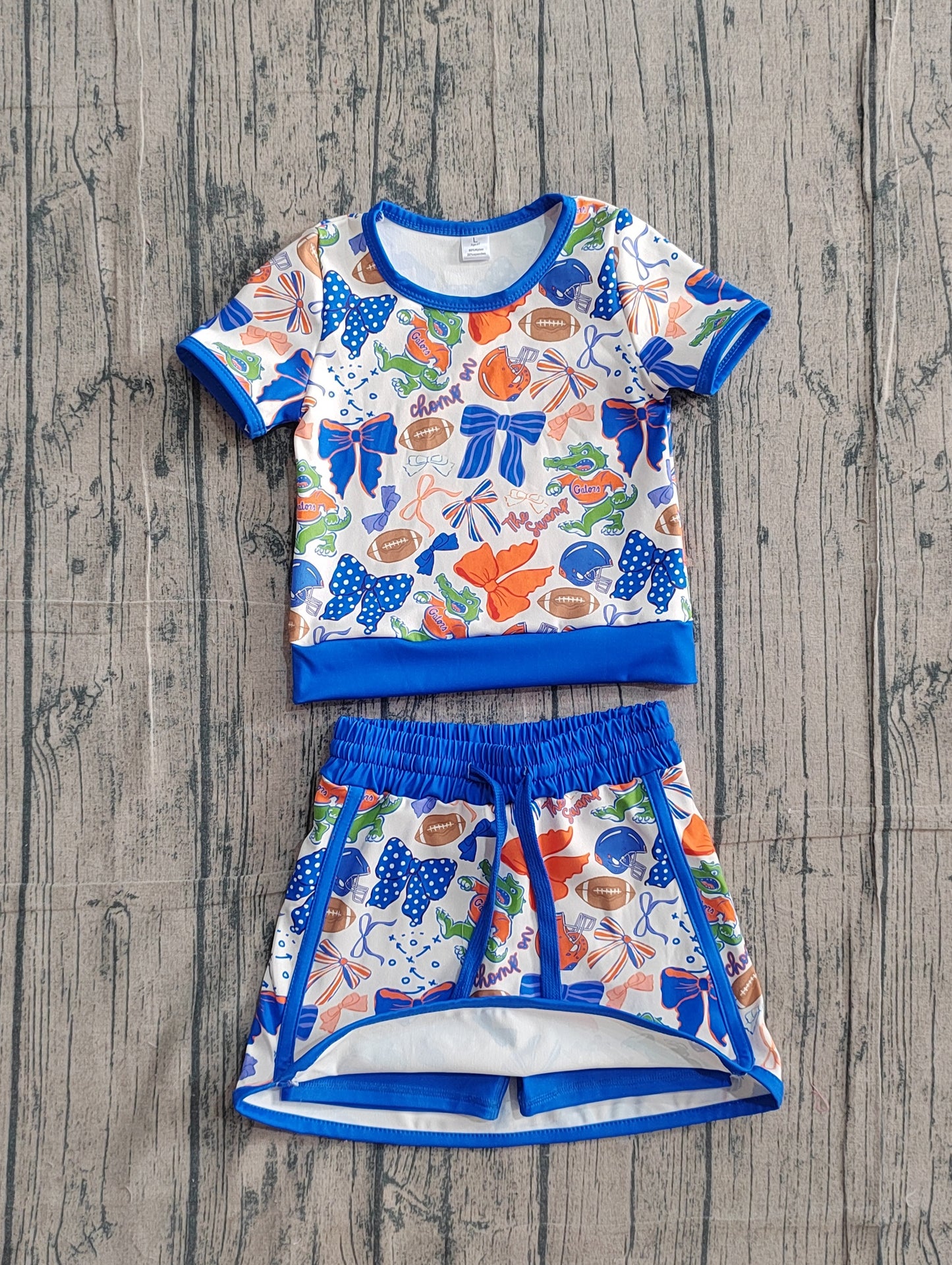Football team design baby girl summer yoga outfit preorder