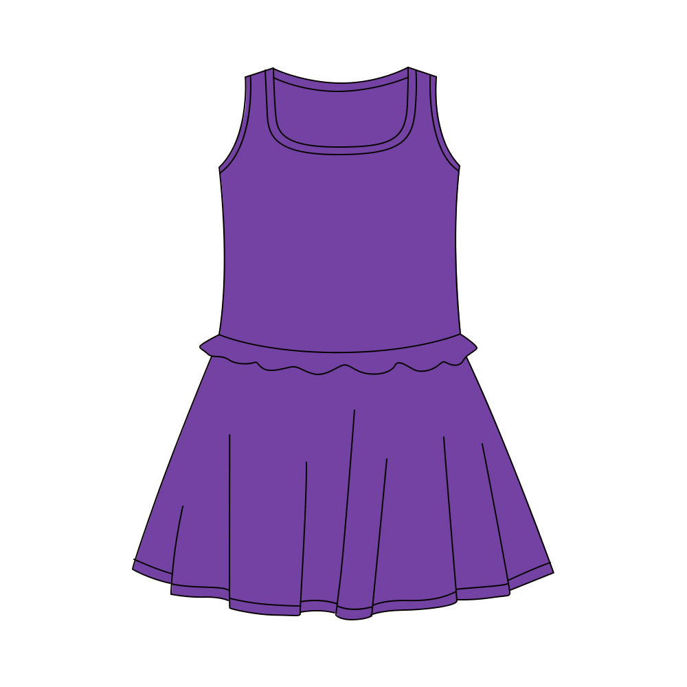 Toddle girls purple color yoga dress preorder