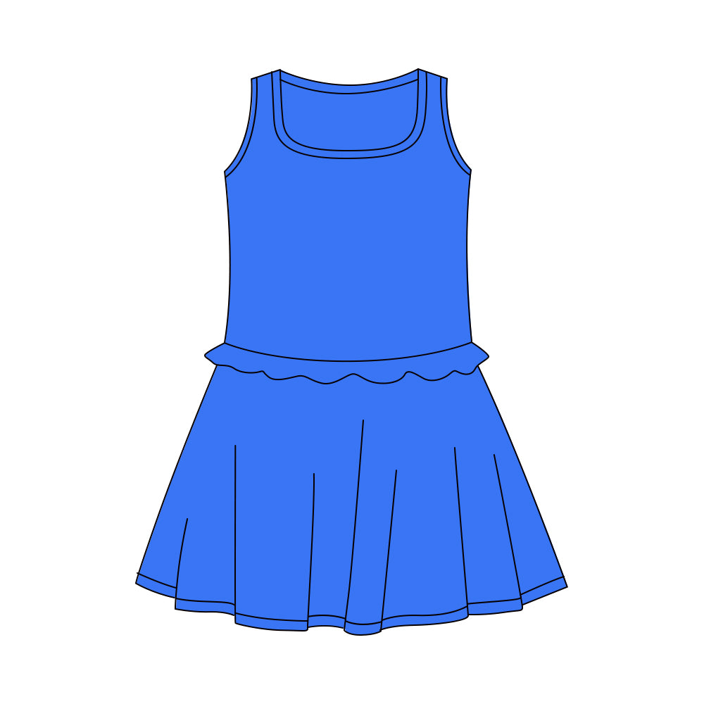 Toddle girls blue color yoga dress preorder