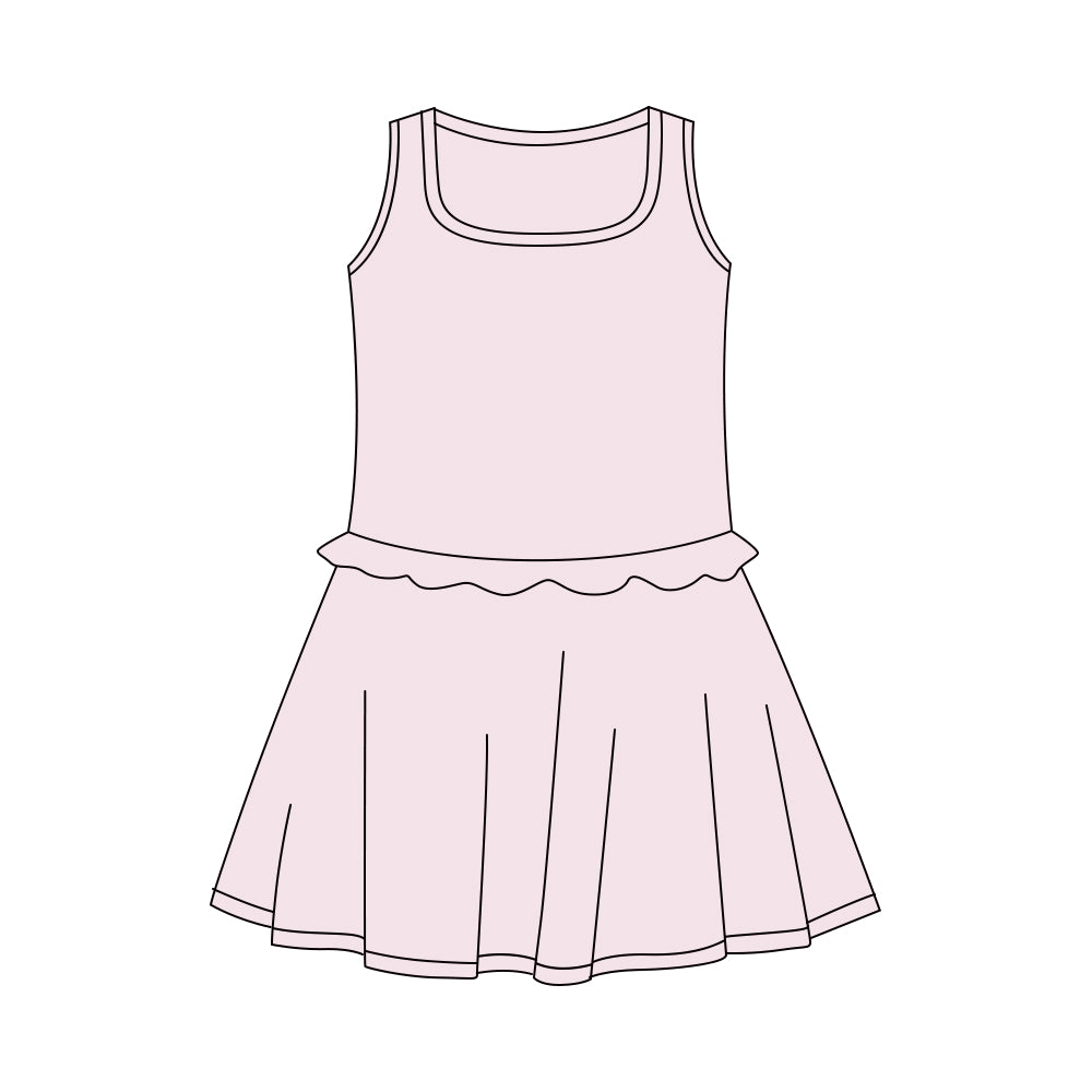 Toddle girls pink color yoga dress preorder