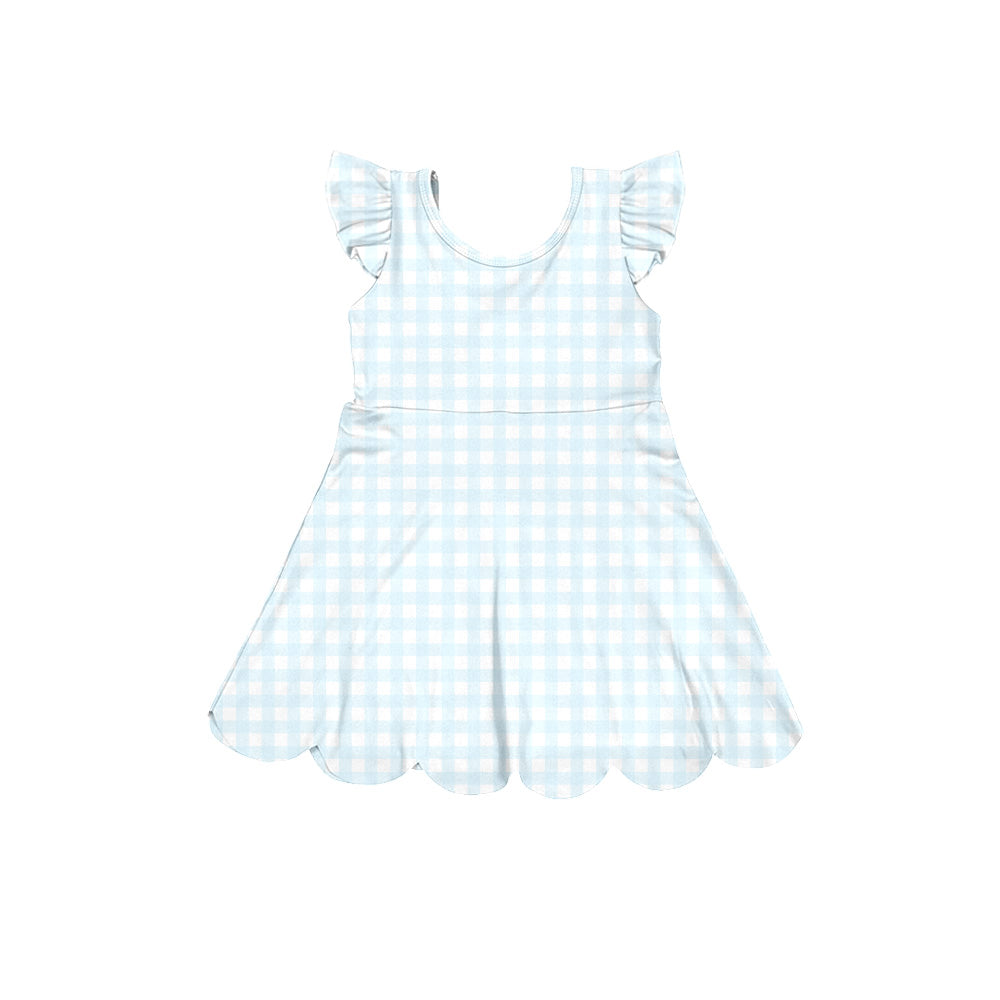 Toddle girls blue plaid design dress preorder