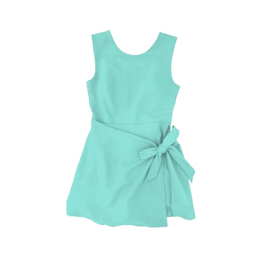Toddle girls aqua color design summer yoga dress preorder