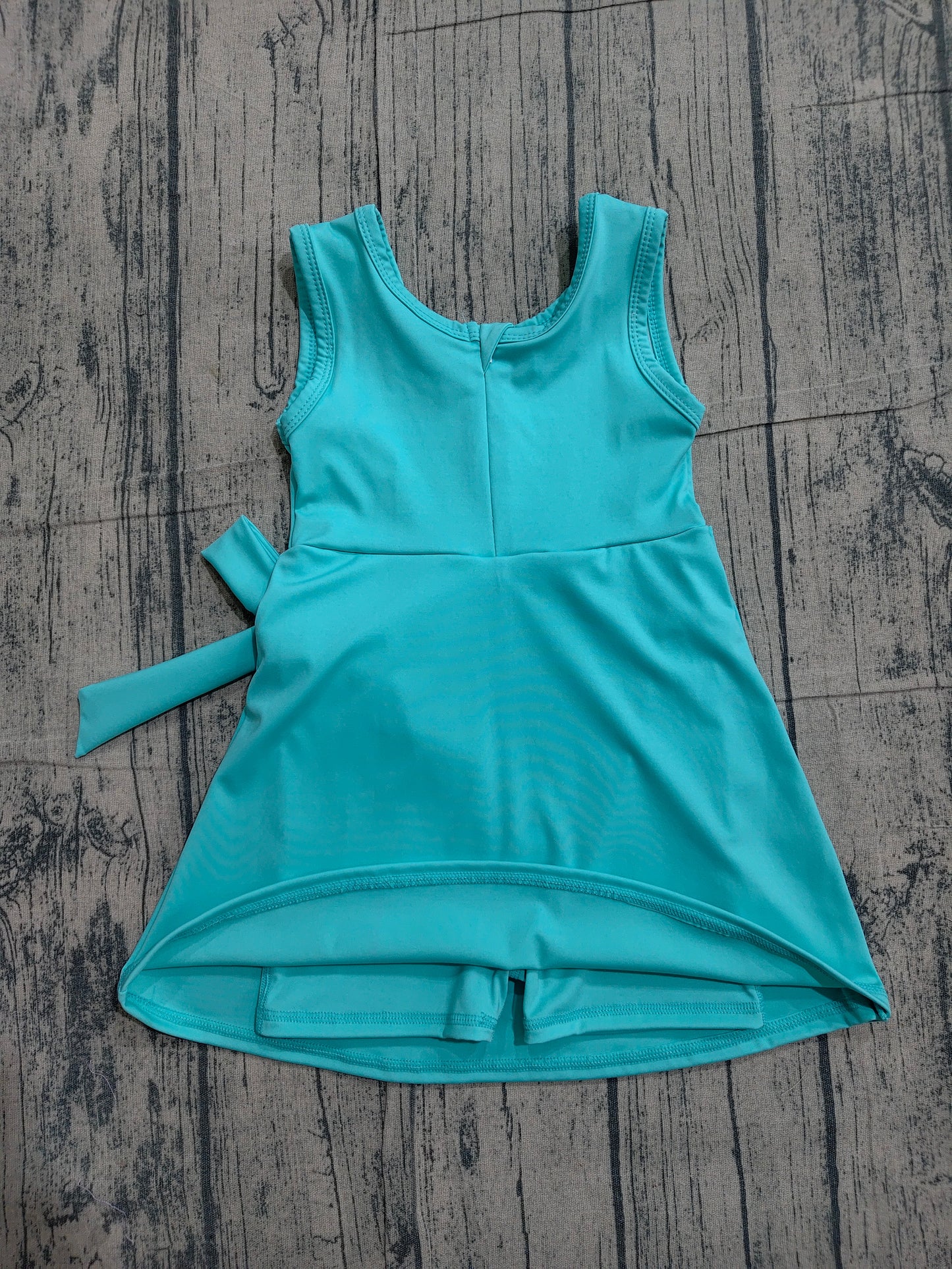 Toddle girls aqua color design summer yoga dress preorder