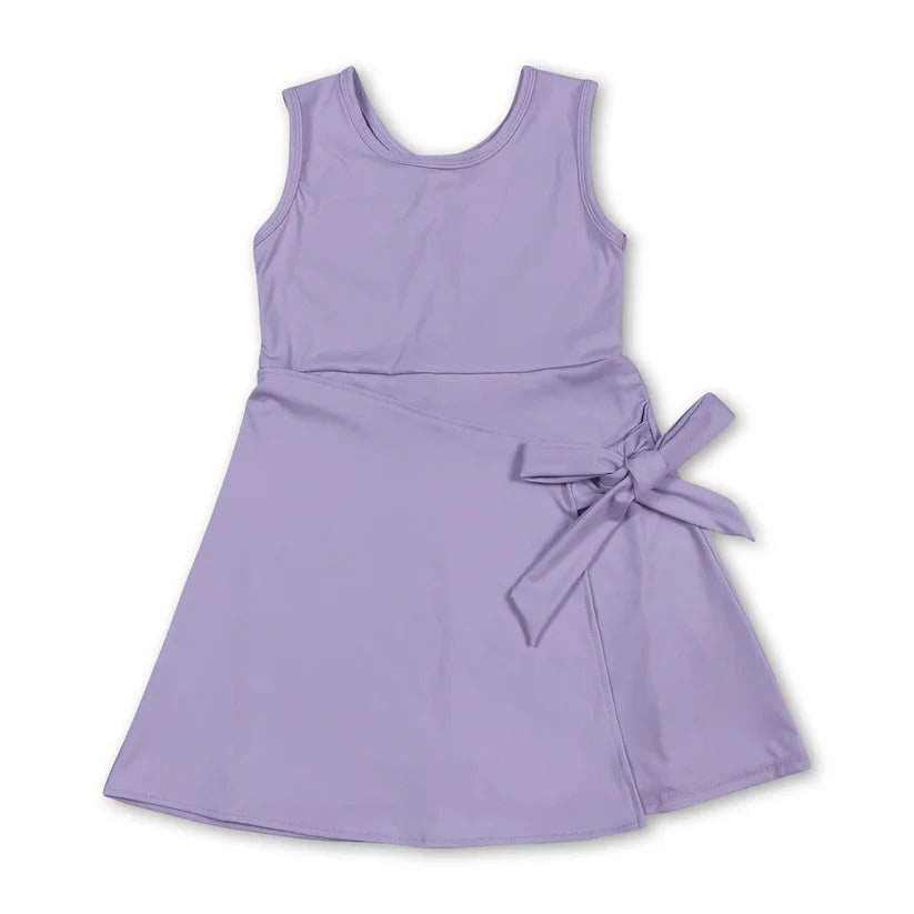Toddle girls aqua color design summer yoga dress