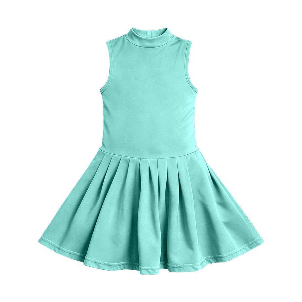Toddle girls aqua color design summer yoga dress preorder